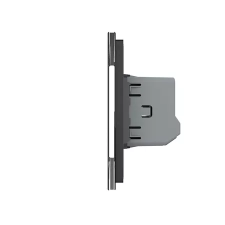 Четырёхклавишный сенсорный выключатель для штор (2-2) чёрный