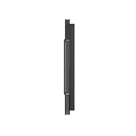Рамка для сенсорных выключателей тройная, 4 клавиши, 1 розетка (2-2-0) чёрная